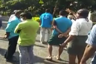 covid victims protest at sattenapalli quarantine center guntur andhra pradesh