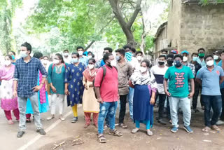 covid sample collection employees protest in guntur