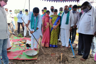 peddapalli zp chairman laid foundation for the farmer's platform