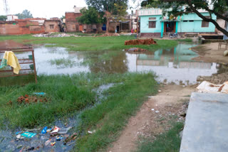 lack of drainage in the village makes life difficult for the people in mau uttar pradesh