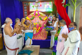 second day of yadadri sri lakshmi narasimha swami pavithrotsavam