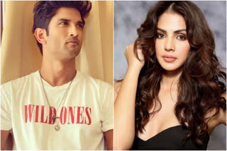 Bollywood actor Sushant Singh Rajput with his alleged girlfriend Rhea Chakraborty