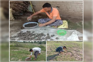 boy from washim is making seedballs for tree plantation