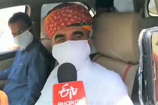 badriram jakhad reached airport, Enclosure of MLAs in Jaisalmer