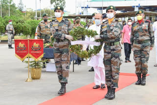 Chief Minister of Manipur N Biren Singh during wreath laying ceremony at Tulihal airport