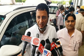 Randeep Surjewala at jaipur airport,  Enclosure of MLAs in Jaisalmer