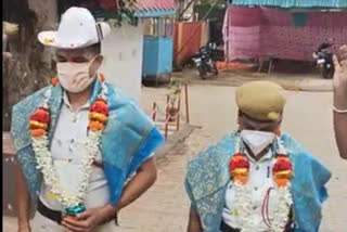 ಧಾರವಾಡ ಸಂಚಾರಿ ಠಾಣೆ ಸಿಬ್ಬಂದಿಗೆ ಅದ್ಧೂರಿ ಸ್ವಾಗತ