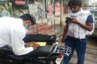 sonipat police cut challan for not wearing mask