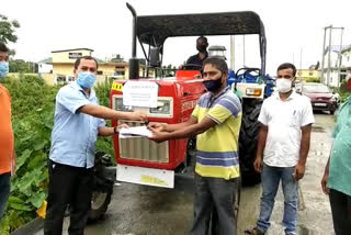 Chirang tractor power tiler distribute among farmers