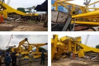 crane crash at Hindustan shipyard