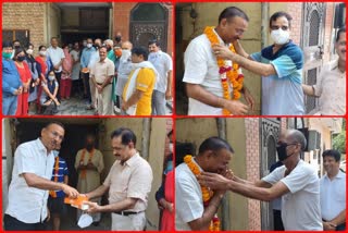 MLA Shivcharan Goyal inaugurated the installation of new Kota stone on stairs in Karmapura