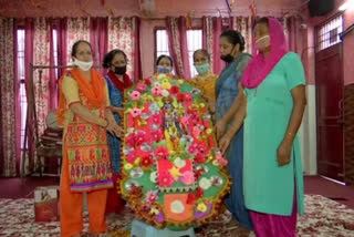 chandigarh-women-prepare-7-feet-long-eco-friendly-rakhi-for-lord-hanumans-statue