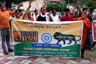 People are boycotting Chinese goods on Raksha Bandhan in Chhatarpur of Delhi