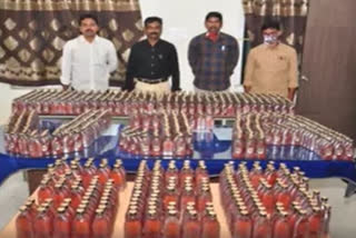 illegal liquor caught by krisha district police