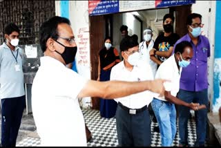 Collector inspected district hospital