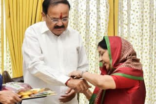 Naidu's emotional Raksha Bandhan tweet on Sushma Swaraj