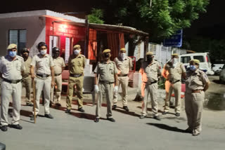 police picket and patrolling in najafgarh due to 15 August