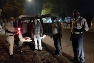 police night picket checking in Baba Haridas Nagar