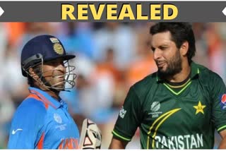 Shahid Afridi and Sachin Tendulkar