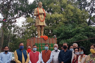 BJP pay tribute to YS Parmar on his anniversary in nahan