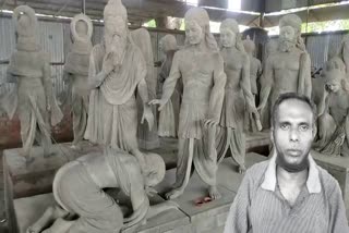 Assam son's ranjit mandal made statue for Ram Mandir