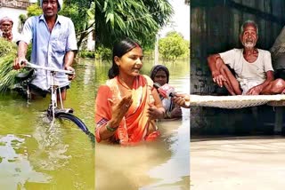 situation of flood in hayaghat block in darbhanga