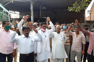 roadways workers protest in charkhi dadri