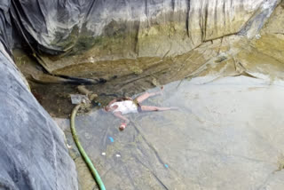 a man fall in wter samp in sangareddy district