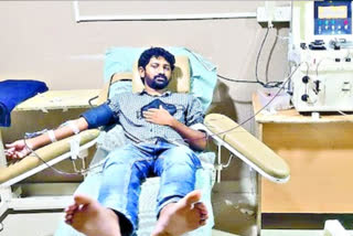 corona patient donated plasma in komuram bheem asifabad