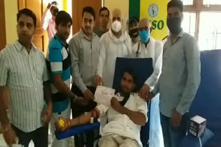 blood donation camp organised by inso in palwal