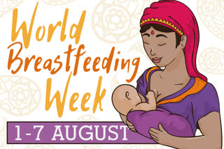 Breastfeeding week 2020, lactating mother