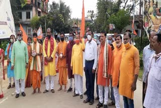 bjp-organised-puja-at-party-office-in-karimganj