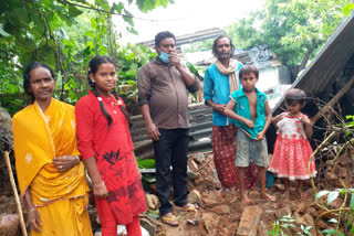 house damage in heavy rainfall in boudh