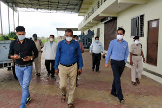 Collector Ved Prakash inspects Covid Care Center and Containment Areas