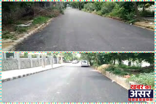 service lane reconstructed in dwarka sector 8