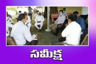 Southern Railway officials visiting Metpalli railway station