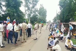 Police stopped tribals on the way