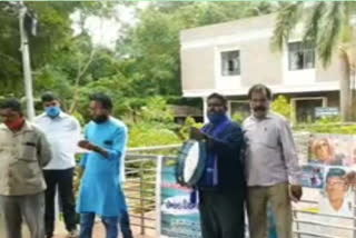 Tributes to  vangapandu at Ambedkar Statue, Visakhapatnam District