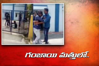 young men attack on polices in Bhadradri Kottagudem District