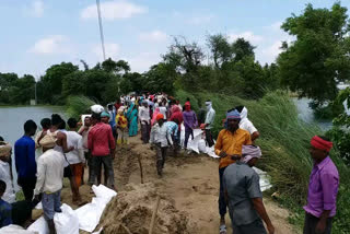 Mau: A sharp rise in the water level of the Ghaghra River