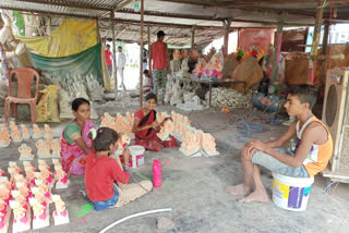 corona impact on Ganesh idol makers in jalna