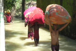 कई गांवों में आई बाढ़.