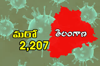 రాష్ట్రంలో కొత్తగా 2,207 కరోనా కేసులు, 12 మరణాలు