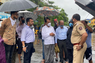 mp Rajendra Gavit's inspection tour in the city