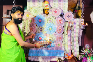 Vanadurgamata of Yedupayala in Dhanalakshmi decoration