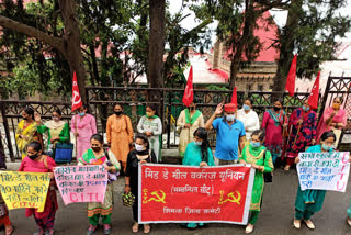 CITU protest in shimla