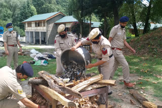 Kullu Police burnt 86 kg 605 gram Charas