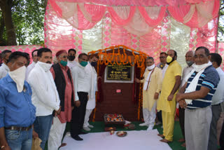 MLA Subhash Thakur  foundation stone for roads