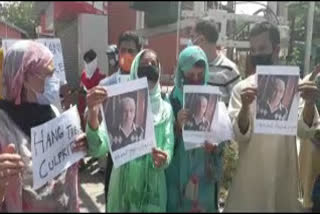 Family Members and relatives of 65 year old Abdul Majeed Baqal from Chanapora