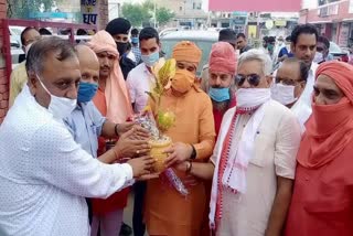 grand welcome of mahant balak nath in rohtak